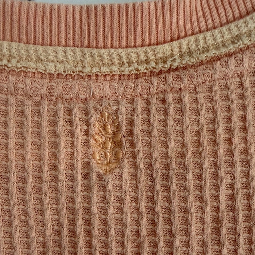 Free People Movement “Too Good” Long Sleeve Layer Top – Peach | Size Small - Picture 8 of 9